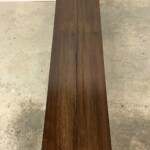 Narrow Reclaimed Wood Bench with Vintage Architectural Pedestal Legs