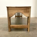 Carved Panel Mosaic Reclaimed Teak Bench