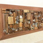 Hand Made Wood Fragments Mosaic Art Panel