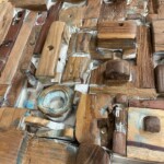 Hand Made Wood Fragments Mosaic Art Panel