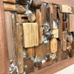 Hand Made Wood Fragments Mosaic Art Panel