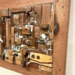 Hand Made Wood Fragments Mosaic Art Panel