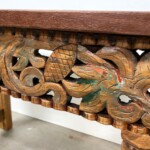 Old Panel Reclaimed Wood Small Bench Side Table