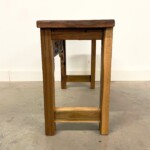 Old Panel Reclaimed Wood Small Bench Side Table