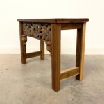 Old Panel Reclaimed Wood Small Bench Side Table