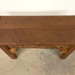 Old Panel Reclaimed Wood Small Bench Side Table