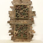 Antique Carved Panels Freeform Wall Art