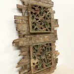 Antique Carved Panels Freeform Wall Art