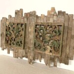 Antique Carved Panels Freeform Wall Art