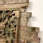 Antique Carved Panels Freeform Wall Art