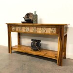 Rustic Farm House Country Style Console Table
