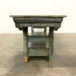 Cottage Style Painted Distressed Reclaimed Teak Bench