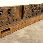 Old Carved Architectural Teak Panel Beam